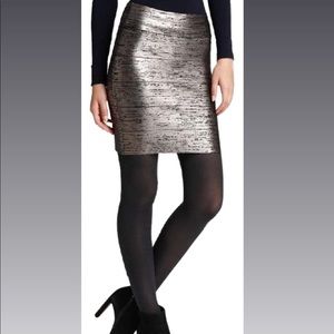 BCBGMAXAZRIA Josie Metallic Bandage Skirt